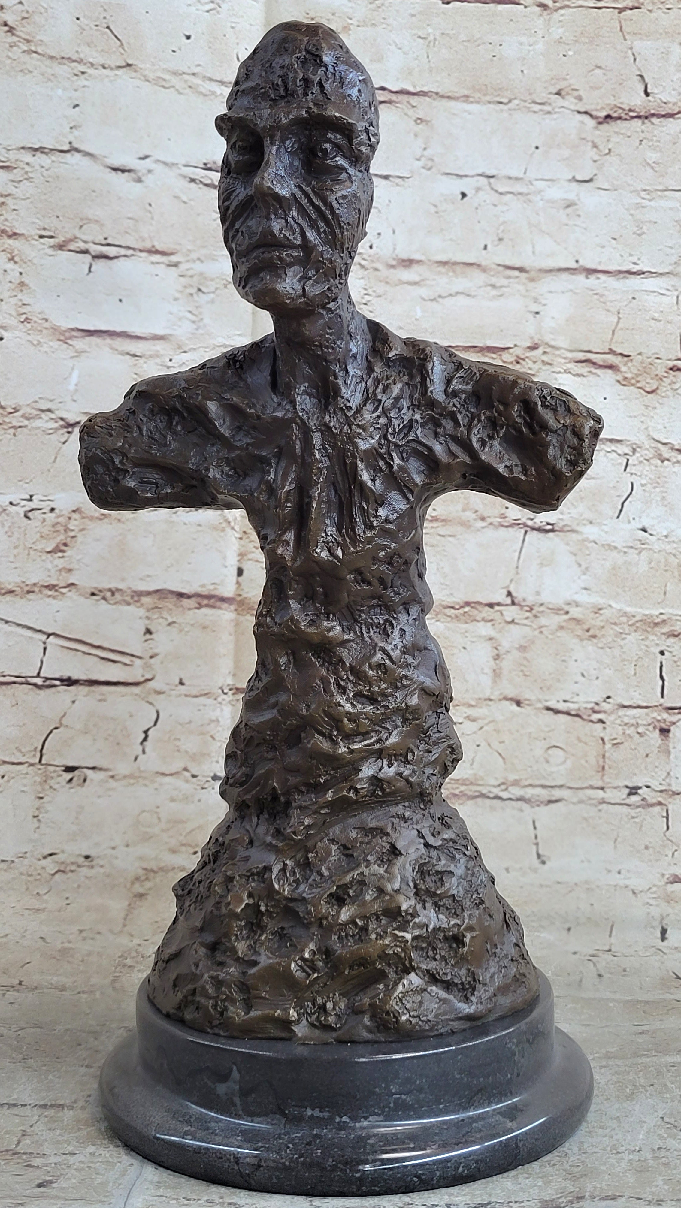 Diego Bust Sculpture Bronze by Alberto Giacometti 15" x 7"