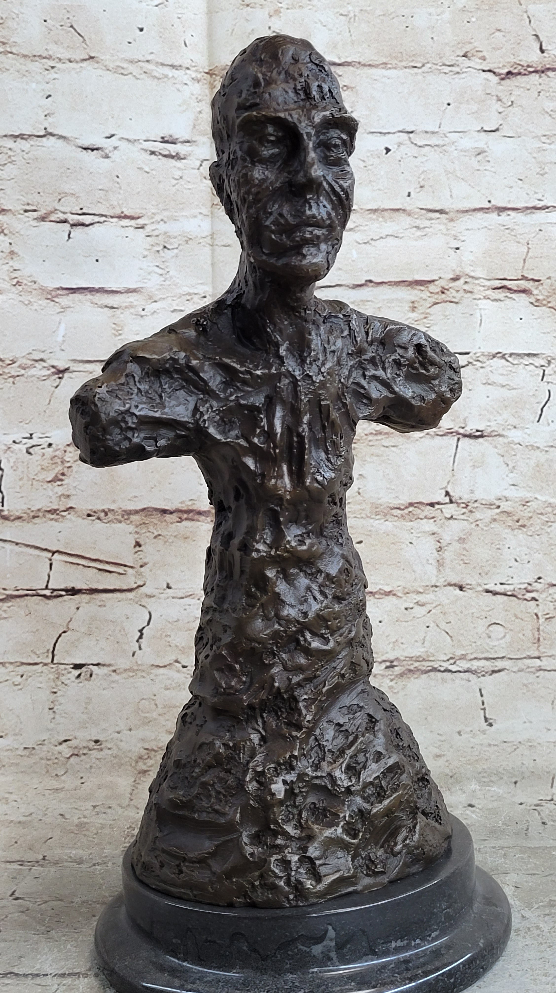 Diego Bust Sculpture Bronze by Alberto Giacometti 15" x 7"