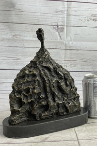 Surrealist Head Modern Art Giacometti Bronze 11" x 9"