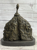 Surrealist Head Modern Art Giacometti Bronze 11" x 9"