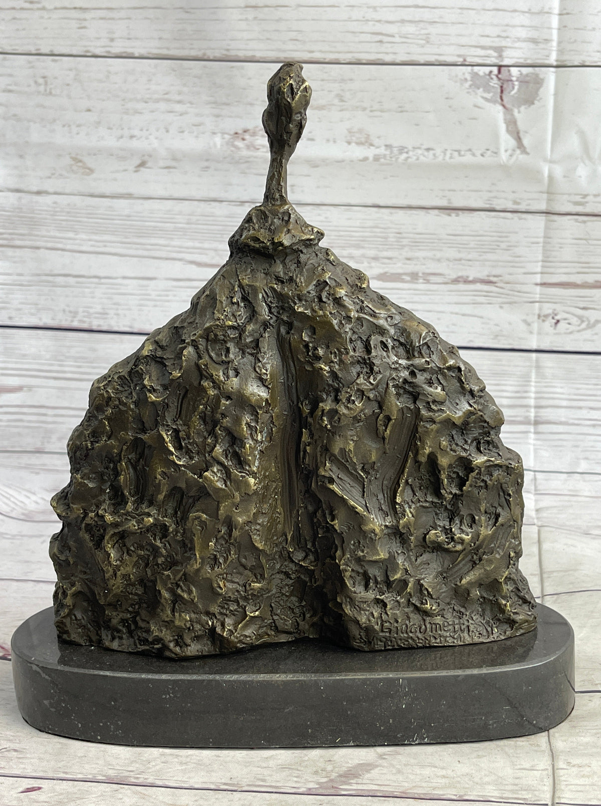 Surrealist Head Modern Art Giacometti Bronze 11" x 9"