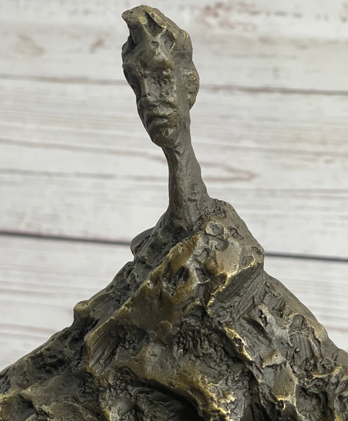Surrealist Head Modern Art Giacometti Bronze 11" x 9"