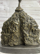 Surrealist Head Modern Art Giacometti Bronze 11" x 9"