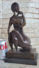 Modern Abstract Female Bronze Sculpture Tribute To Picasso