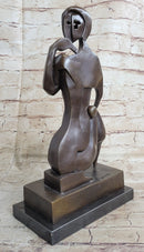 Modern Abstract Female Bronze Sculpture Tribute To Picasso