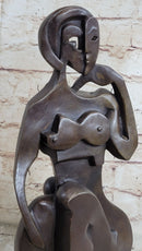 Modern Abstract Female Bronze Sculpture Tribute To Picasso