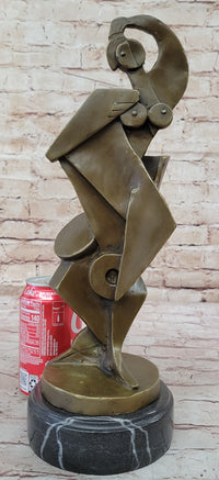 Abstract Cubism Geometric Bronze Sculpture Dali Picasso Tribute