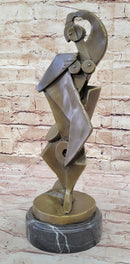 Abstract Cubism Geometric Bronze Sculpture Dali Picasso Tribute