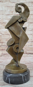 Abstract Cubism Geometric Bronze Sculpture Dali Picasso Tribute