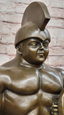 Greek or Roman Warrior by Botero Bronze Sculpture Marble Base