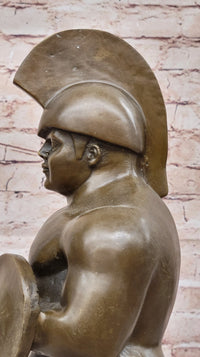 Greek or Roman Warrior by Botero Bronze Sculpture Marble Base
