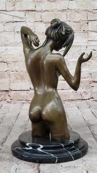 Modern Art Nude Bust Bronze Sculpture Figure Art Marble