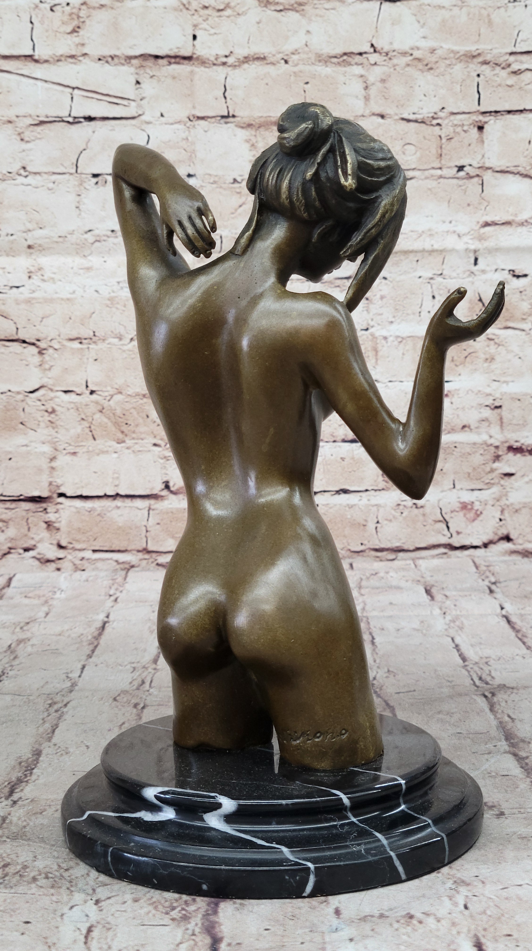 Modern Art Nude Bust Bronze Sculpture Figure Art Marble