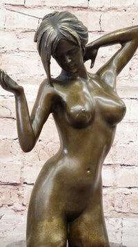 Modern Art Nude Bust Bronze Sculpture Figure Art Marble