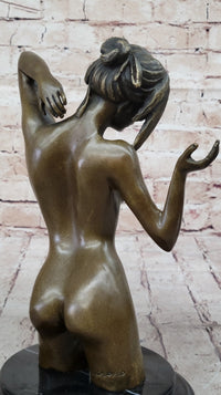 Modern Art Nude Bust Bronze Sculpture Figure Art Marble