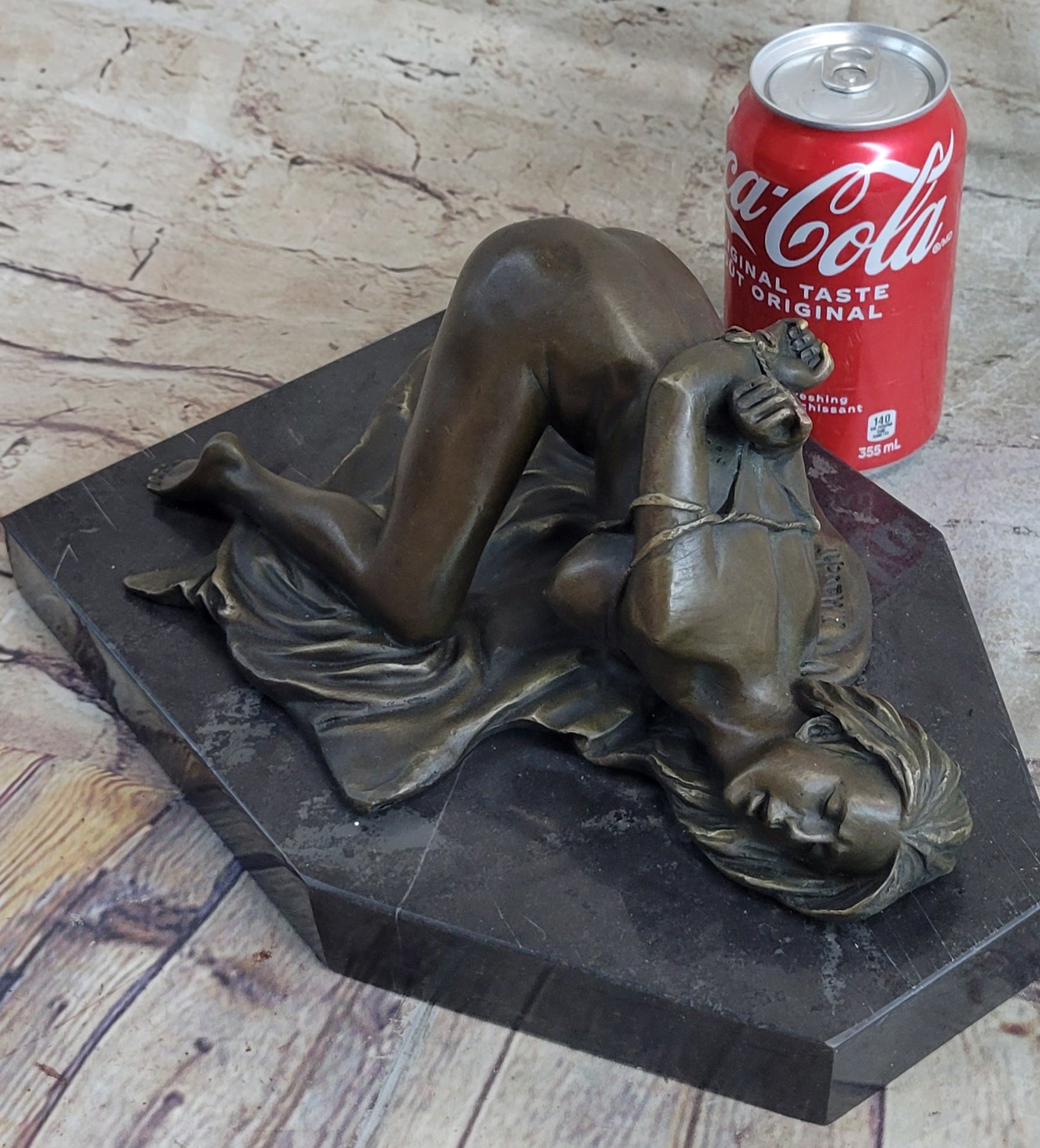 Signed Original Mavchi Wicked Sex Game Bronze Sculpture Marble Statue Figure Erotic Art