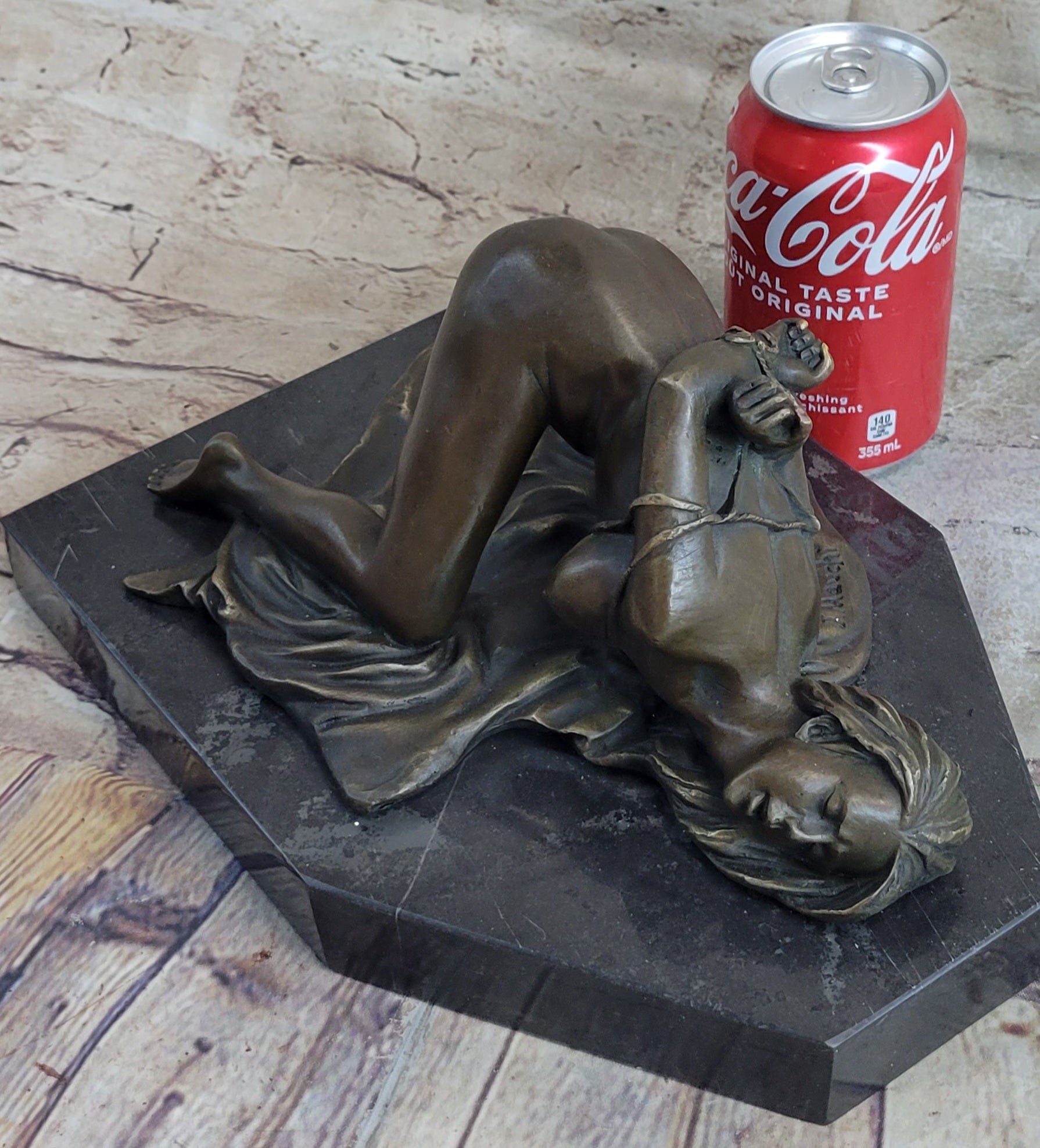 Signed Original Mavchi Wicked Sex Game Bronze Sculpture Marble Statue Figure Erotic Art
