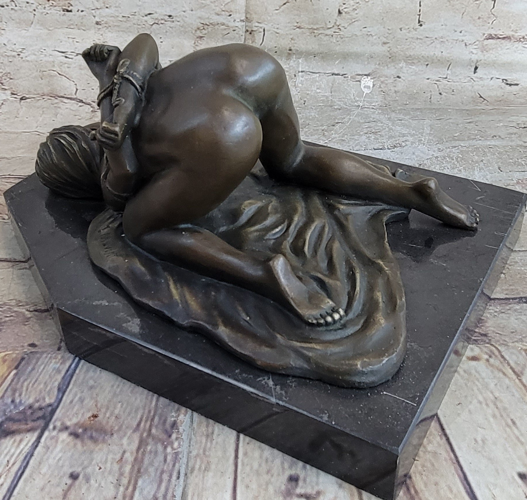 Signed Original Mavchi Wicked Sex Game Bronze Sculpture Marble Statue Figure Erotic Art