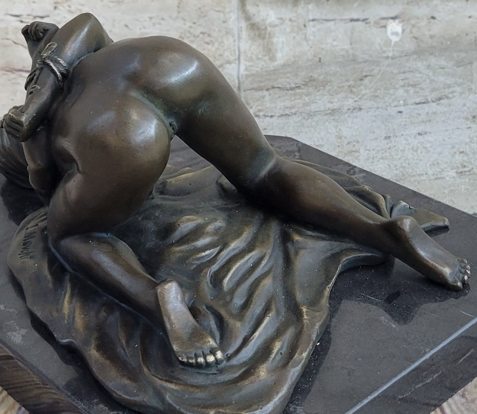 Signed Original Mavchi Wicked Sex Game Bronze Sculpture Marble Statue Figure Erotic Art