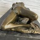 Erotic Art Bondage Girl Tied Up S&M Sex Bronze Sculpture Signed