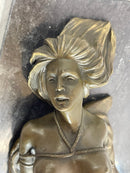 Erotic Art Bondage Girl Tied Up S&M Sex Bronze Sculpture Signed