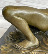 Erotic Art Bondage Girl Tied Up S&M Sex Bronze Sculpture Signed
