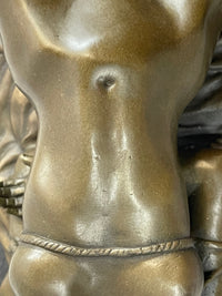 Erotic Art Bondage Girl Tied Up S&M Sex Bronze Sculpture Signed