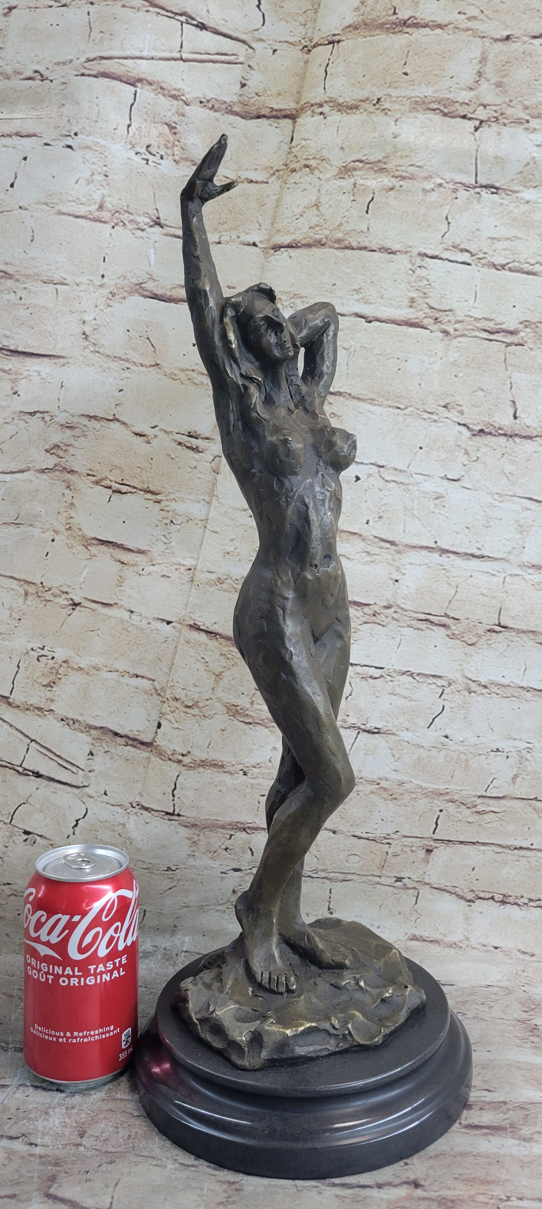 Signed Real Vitaleh Female Abstract Century Bronze Sculpture