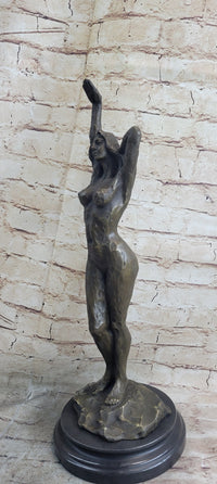 Signed Real Vitaleh Female Abstract Century Bronze Sculpture