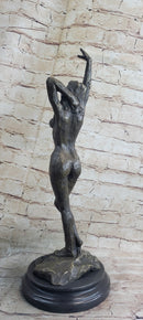Signed Real Vitaleh Female Abstract Century Bronze Sculpture