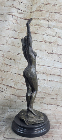 Signed Real Vitaleh Female Abstract Century Bronze Sculpture