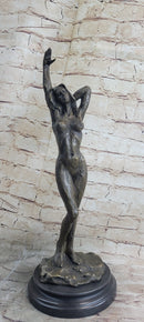 Signed Real Vitaleh Female Abstract Century Bronze Sculpture