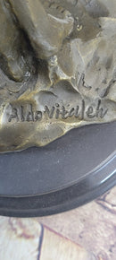 Signed Real Vitaleh Female Abstract Century Bronze Sculpture