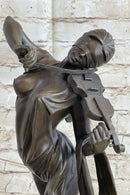 Abstract Female Musician 100% Genuine Bronze Marble Sculpture