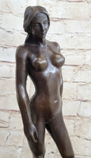 Extra Large Nude Erotic Couple Bronze Sculpture Marble Base SALE