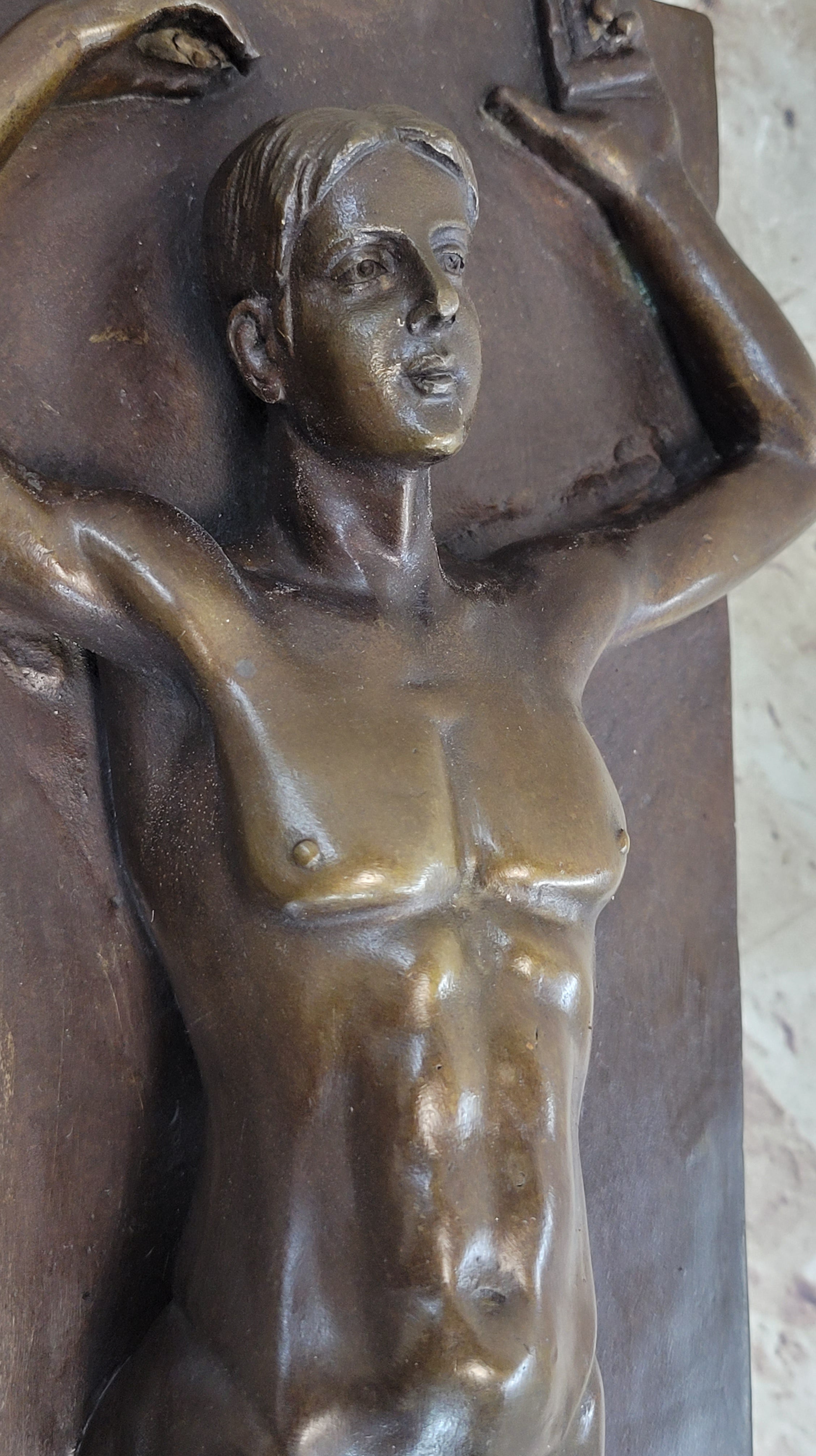 Extra Large Nude Erotic Couple Bronze Sculpture Marble Base SALE