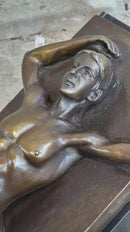 Extra Large Nude Erotic Couple Bronze Sculpture Marble Base SALE