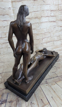 Extra Large Nude Erotic Couple Bronze Sculpture Marble Base SALE