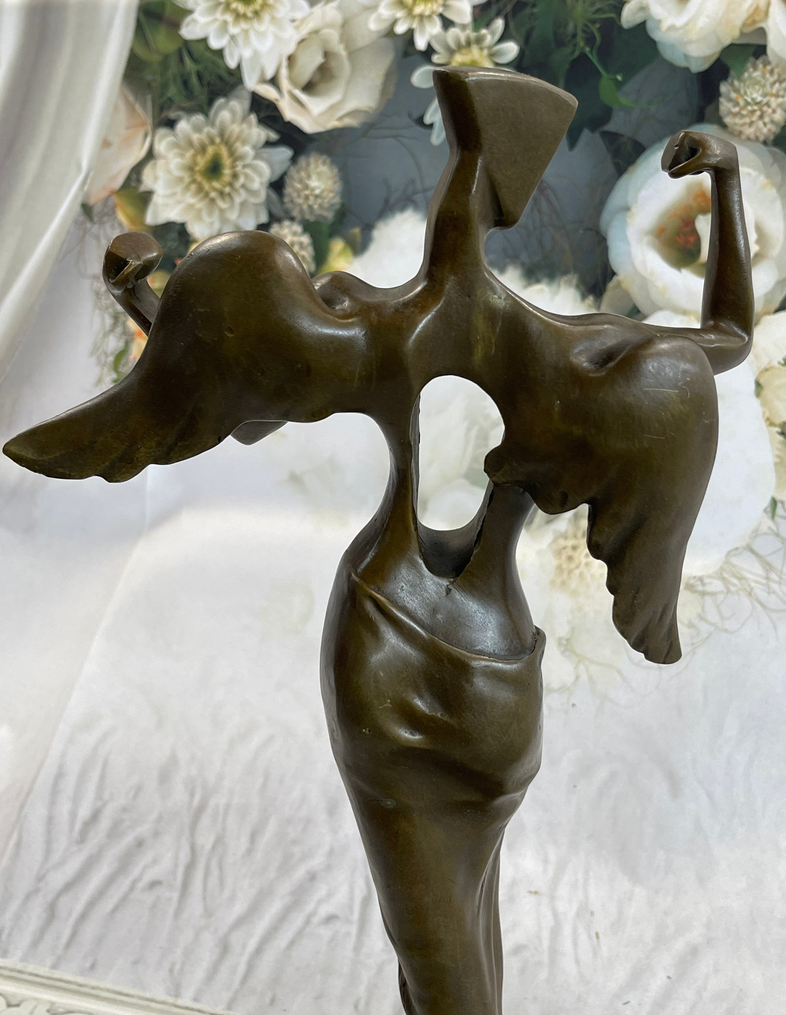Tribute to Dali Abstract Modern Art Angel Bronze Sculpture
