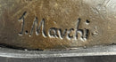 Mavchi Nude Woman Resting on a large Ass Bronze Erotic Sculpture