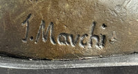Mavchi Nude Woman Resting on a large Ass Bronze Erotic Sculpture
