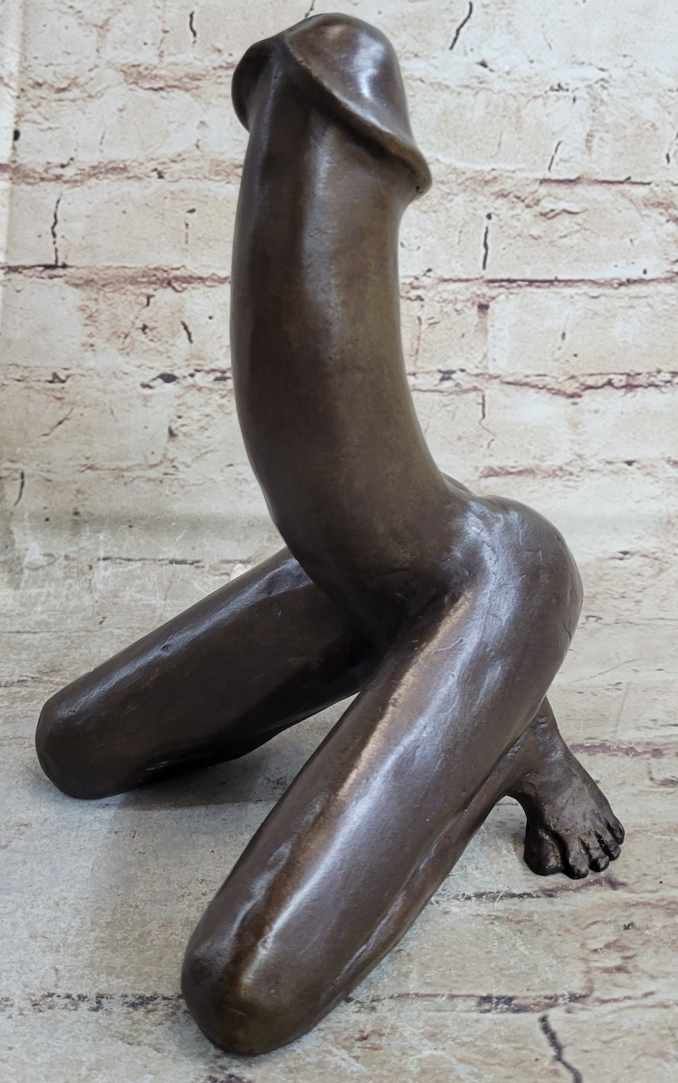 Phallic Creature Phallus Penis with Legs Bronze by J. Mavchi 9" x 6"