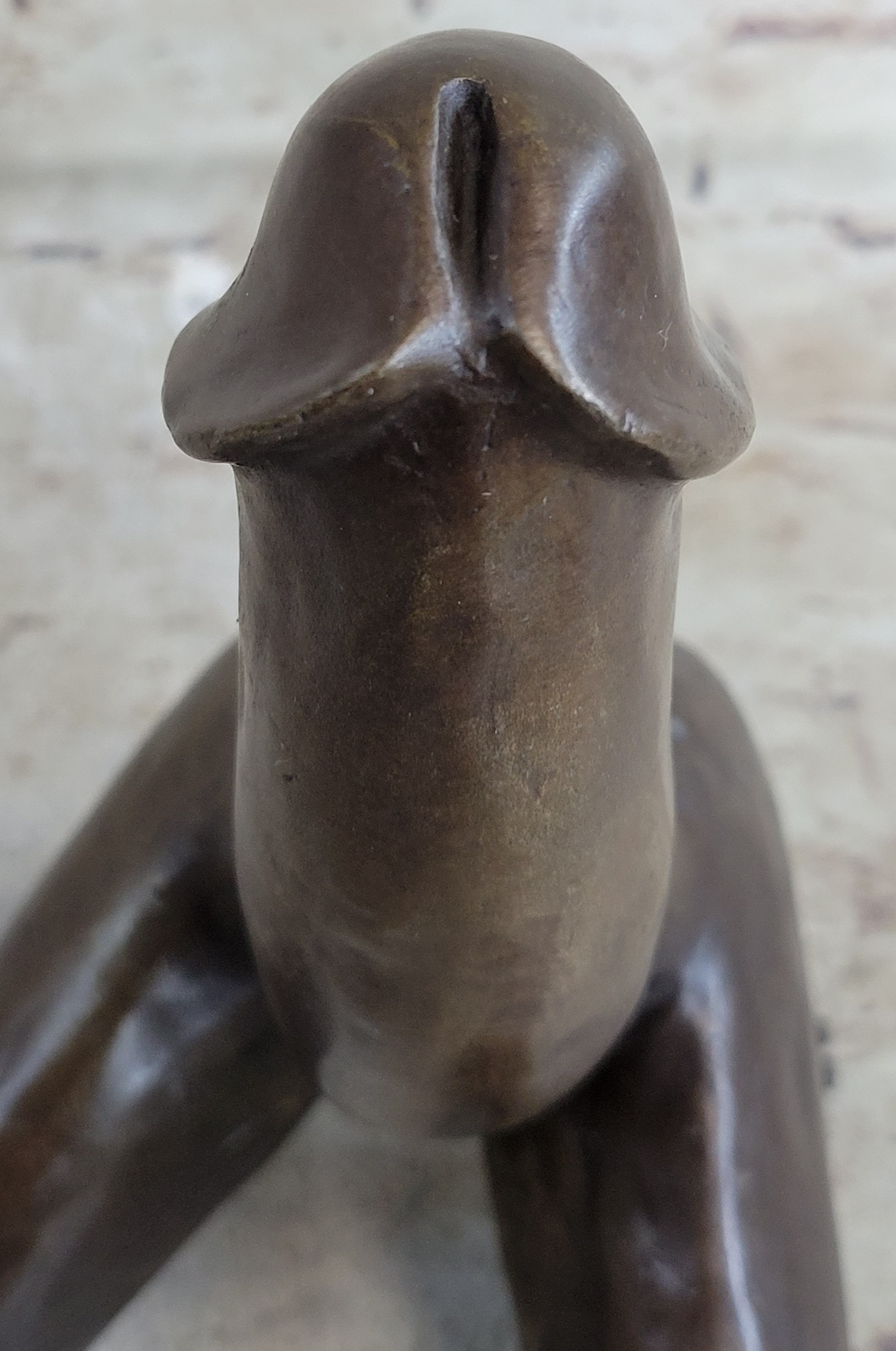 Phallic Creature Phallus Penis with Legs Bronze by J. Mavchi 9" x 6"