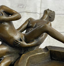 Erotic Sexual Novelty Bronze Metal Ashtray on Marble Base Reverse Cowgirl Mavchi 5" x 12"