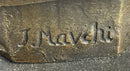 Erotic Sexual Novelty Bronze Metal Ashtray on Marble Base Reverse Cowgirl Mavchi 5" x 12"