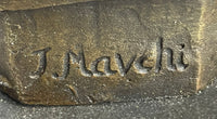 Erotic Sexual Novelty Bronze Metal Ashtray on Marble Base Reverse Cowgirl Mavchi 5" x 12"