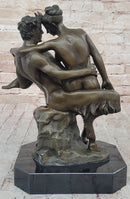 Satyr & Nymph Nude Female Having Sex Erotic Bronze Statue Sculpture Original Art 13" x 10"