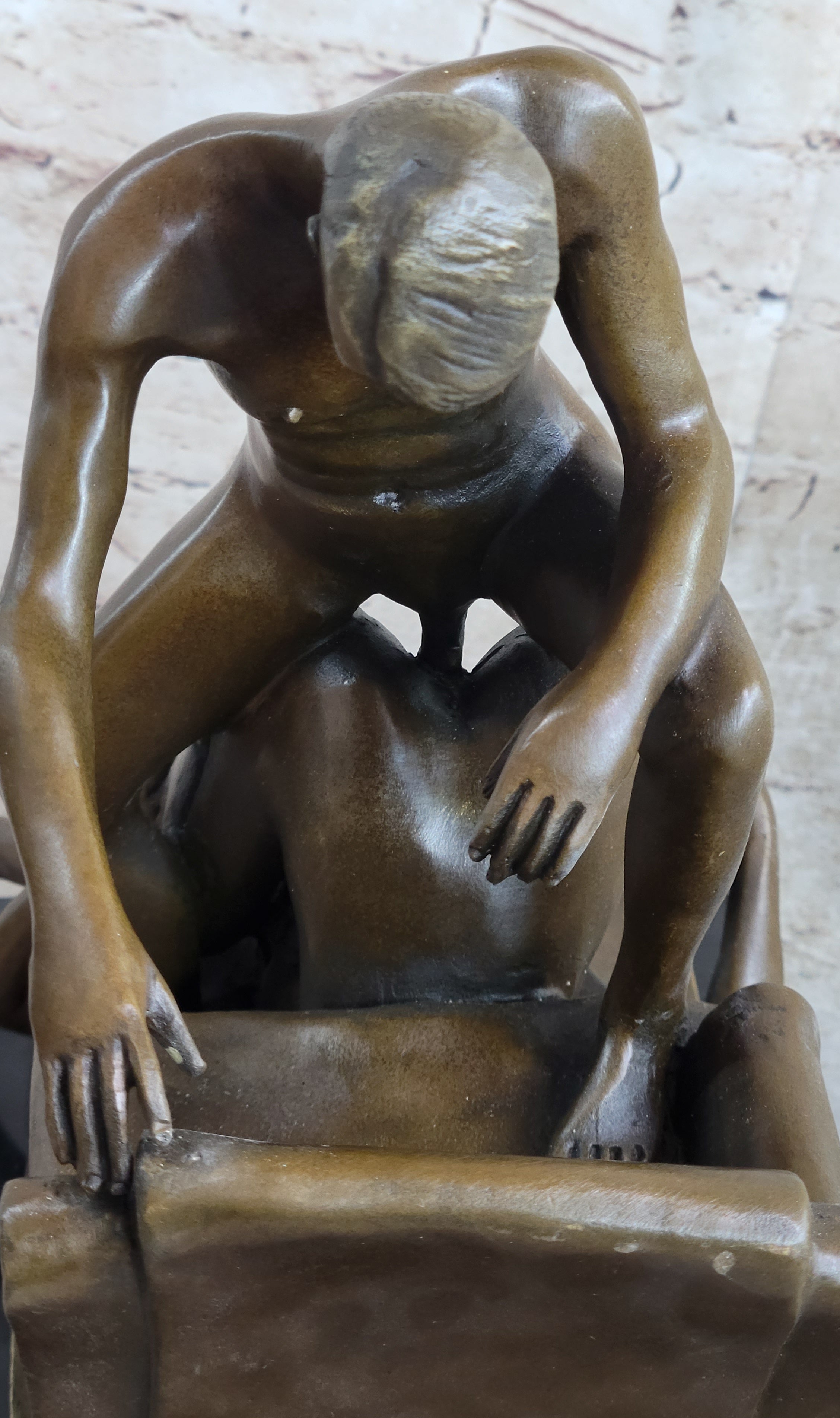 Piledriver Erotic Bronze Modern Art Statue Sculpture Signed Original Sexual 10.5" x 10"