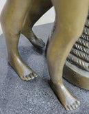 Erotic Real Bronze Sculpture Pen Holder Couple Having Sex Nude Figures