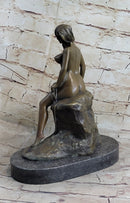 Signed Milo Nude Model with Sexy Pose Bronze Art Deco Sculpture